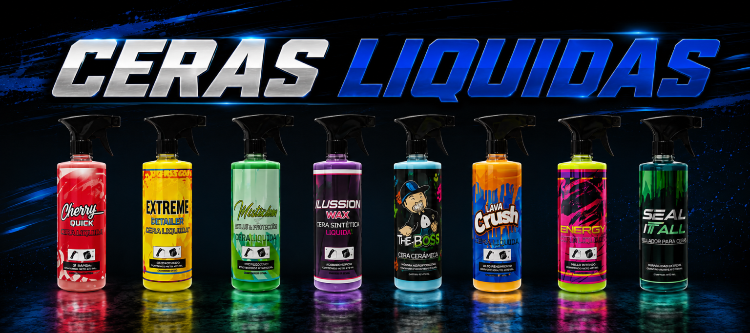Línea de ceras líquidas para vehículos