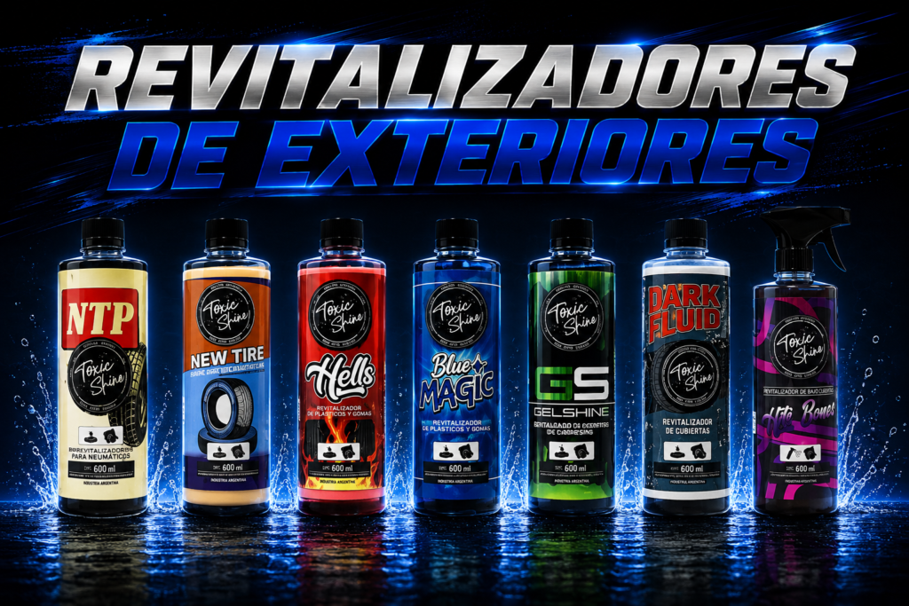 Linea de revitalizadores de exteriores para autos